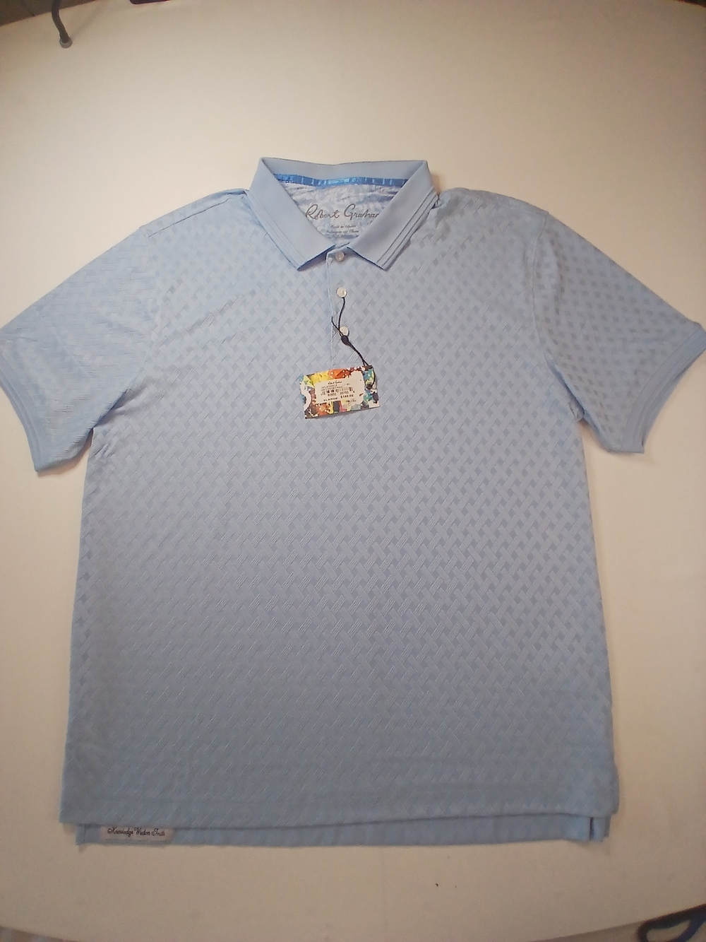 Robert Graham Pale Blue Short Sleeve Polo